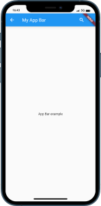 Flutter appbar