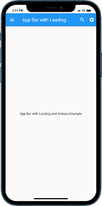 How to add an leading and action to an app bar in Flutterw