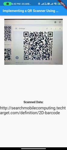 How to implement a QR scanner uusing Flutter