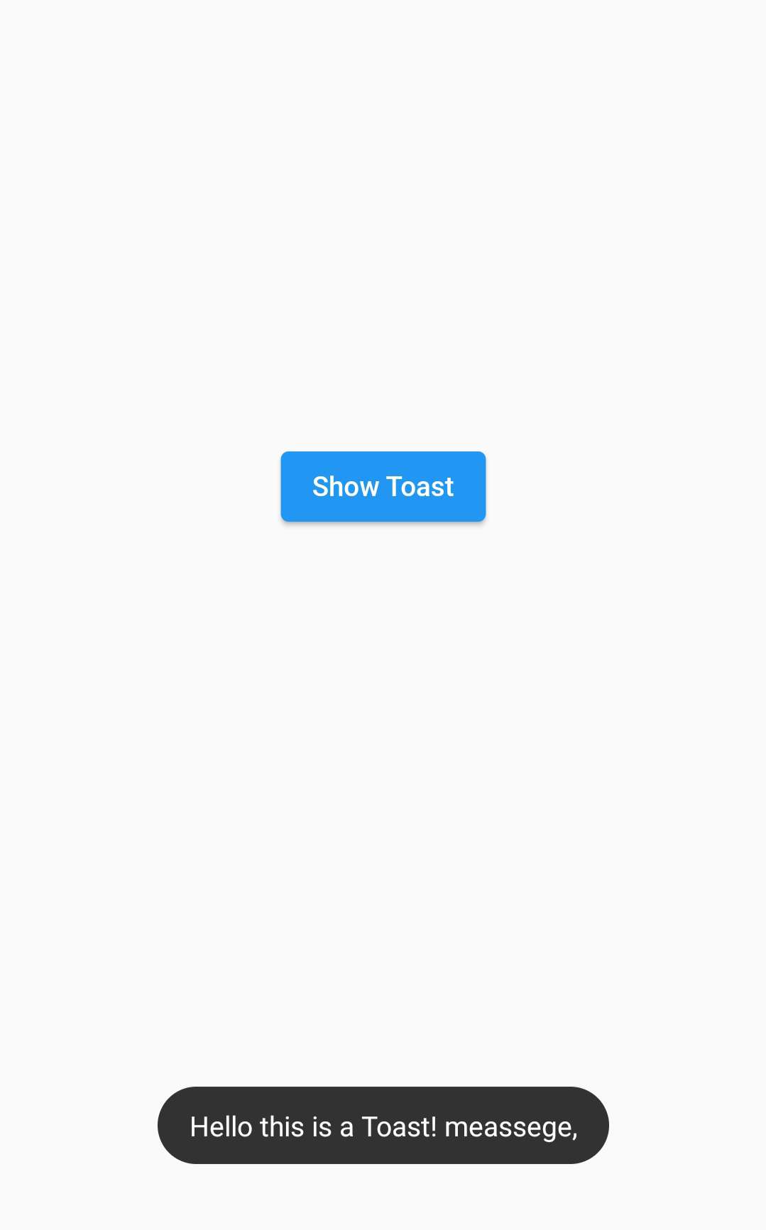 How to show a toast message in Flutter