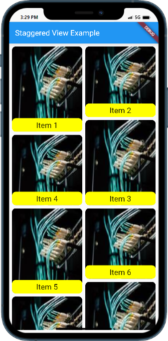 staggered view in Flutter