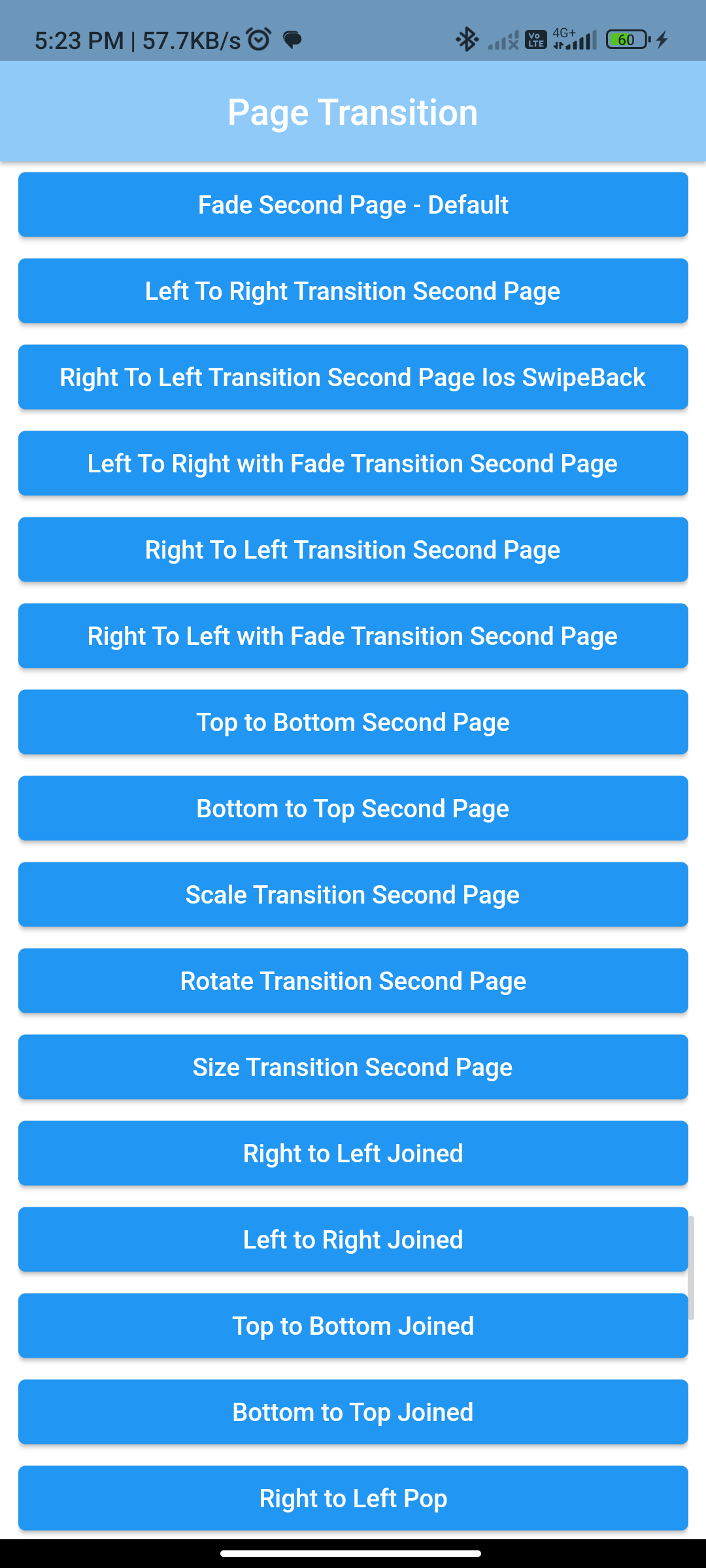 Page transition flutter