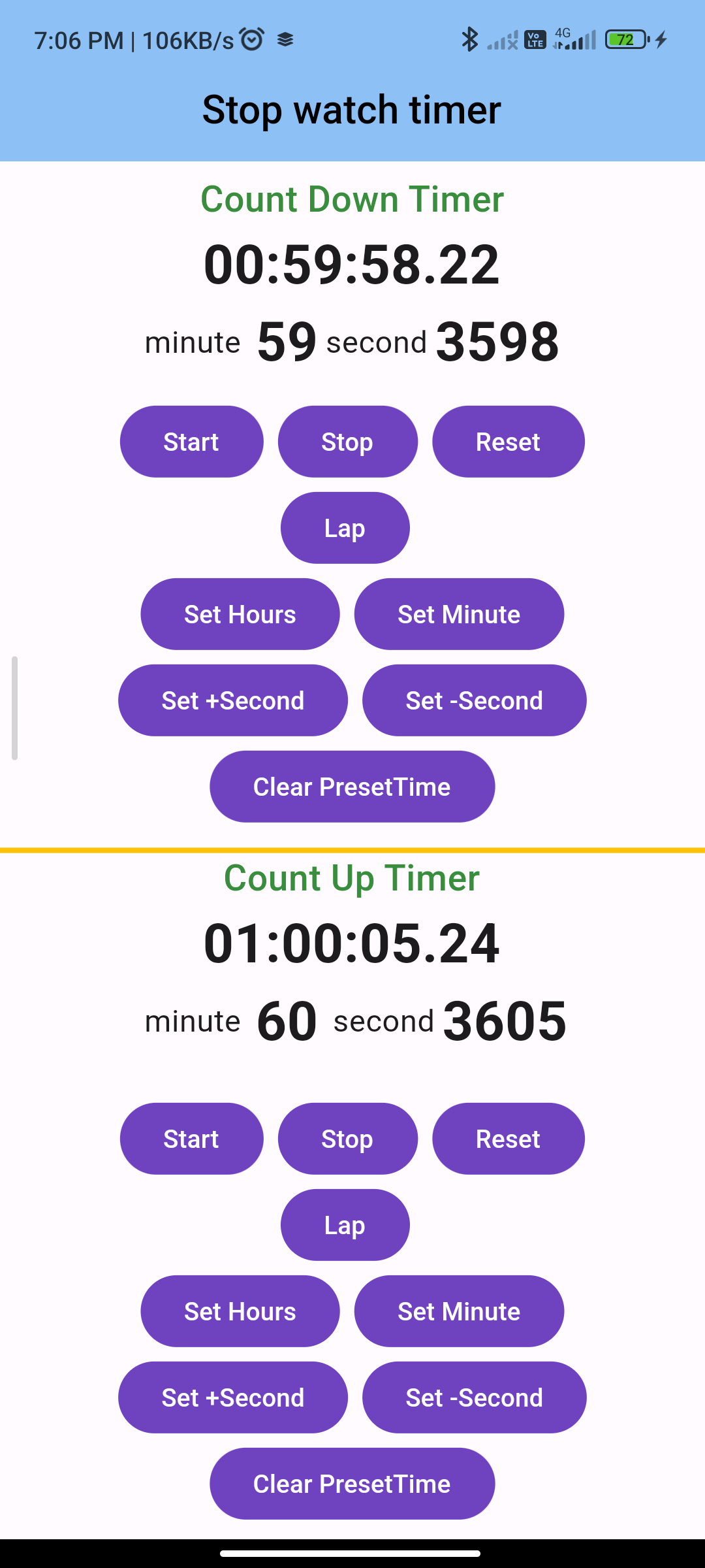 implementing an stopwatch timer in flutter