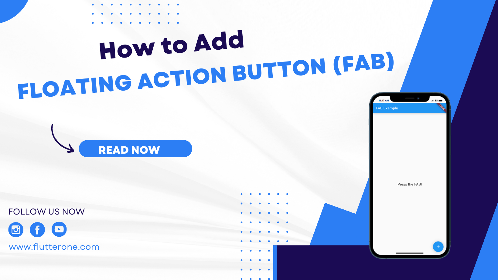 How To Add A Floating Action Button (FAB) In Flutter - FlutterOne