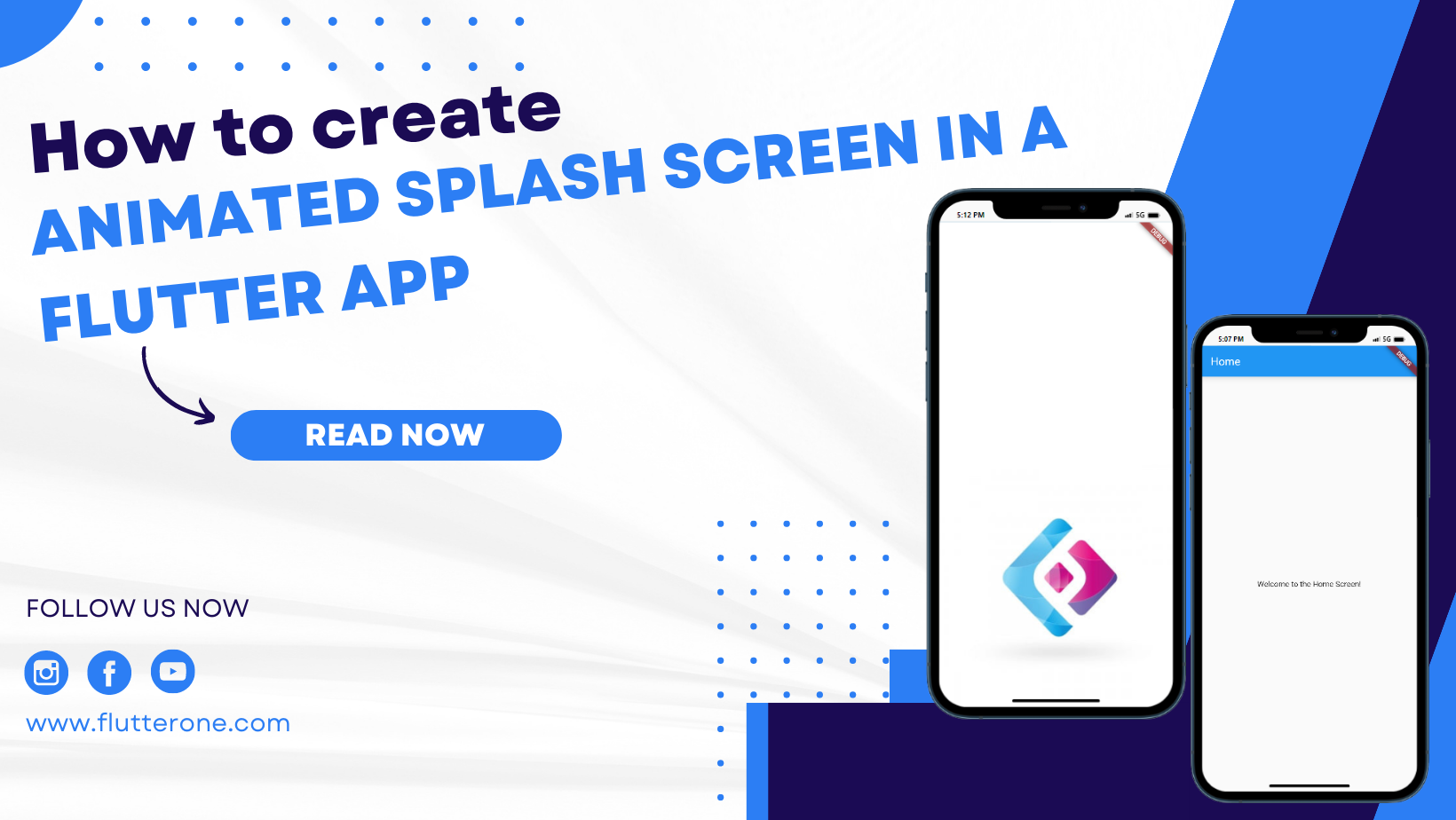 How to create an animated splash screen in a Flutter app ? - FlutterOne