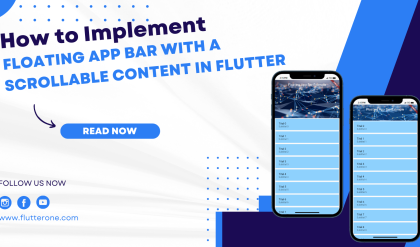 How to implement a floating app bar with a scrollable content in Flutter